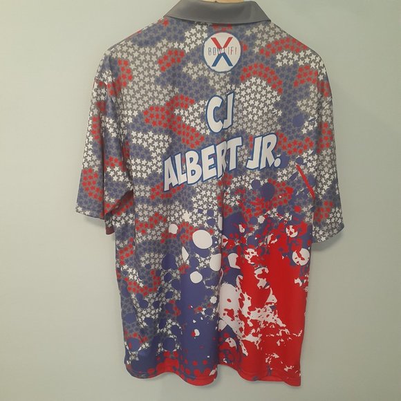 Bowlifi Men's XL Customized Bowling Button Polo - Picture 3 of 13